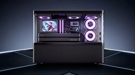A column indistinguishable from a gaming PC: The stylish Huazai New Cyber speaker system is presented