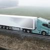 Rural landscape with Volvo FH Aero Electric tractor unit