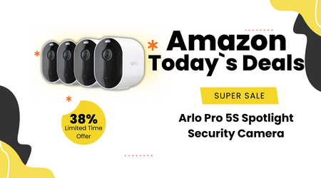 Arlo Pro 5S Spotlight Security Camera 2K HDR: 38% Price Drop - Now Only $269.09!