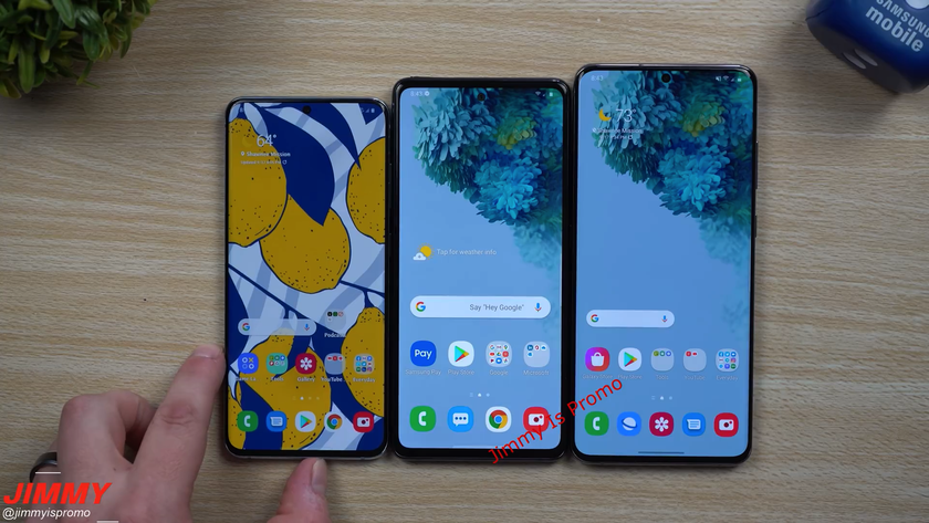Samsung Galaxy S20 FE появился на видео: смартфон сравнили с Galaxy S20 и Galaxy S20 Ultra