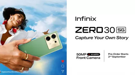 Infinix розкрила особливості Zero 30 5G: AMOLED-дисплей на 144 Гц і фронтальна камера на 50 МП