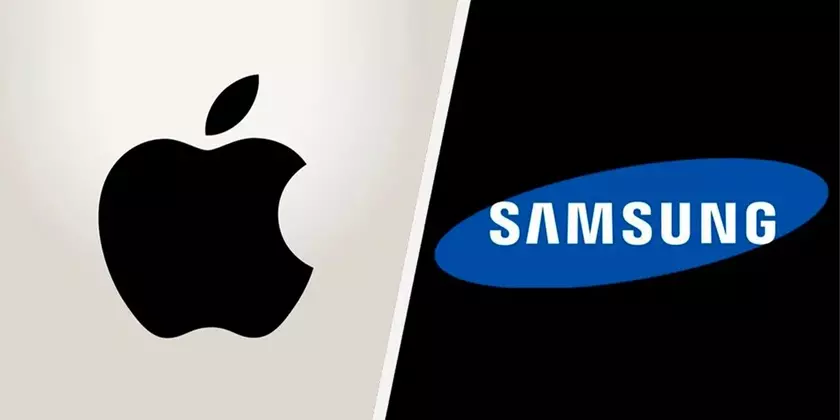 Противостояние Гигантов: Логотипы Apple и Samsung