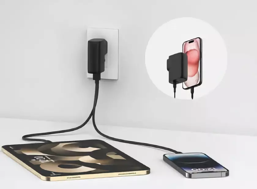 Belkin представила зарядное устройство с мощностью 25 Вт, двумя портами и встроенным аккумулятором на 4800 мАч