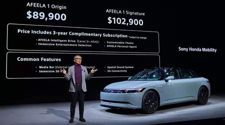 Електромобіль Sony Honda Afeela 1 оцінили в $89 900. Онлайн-бронювання відкрито в Каліфорнії