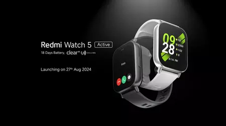 Xiaomi 27 серпня представить смарт-годинник Redmi Watch 5 Active