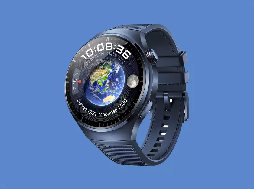 Huawei представила Huawei Watch 4 Pro Ocean Blue с синим корпусом и ремешком из рыболовных сетей