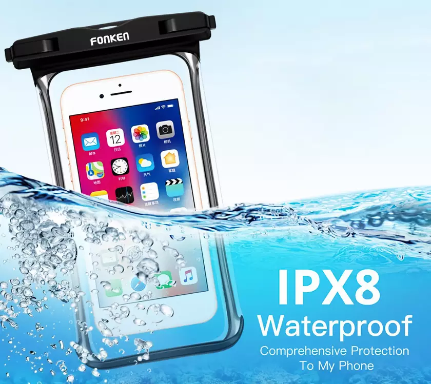 Водонепроницаемый чехол FONKEN с сертификацией IPX8 за $3