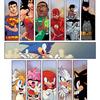 DC X Sonic the Hedgehog comic book characters
