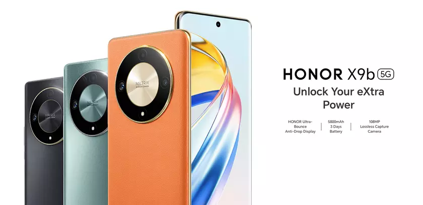 Honor X9b: AMOLED-дисплей на 120 Гц, чип Snapdragon 6 Gen 1, камера на 108 МП и батарея на 5800 мАч