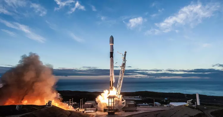 A SpaceX rocket stage is about ...