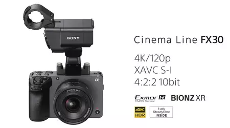 Sony FX30 - бездзеркальна камера на 26 МП з підтримкою 4K@60FPS за ціною $1800