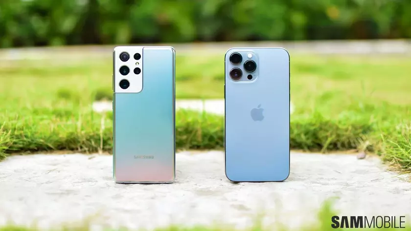 Сравнение Гигантов: Apple iPhone 13 Pro Max против Samsung Galaxy S21 Ultra против Samsung Galaxy S21 Ultra