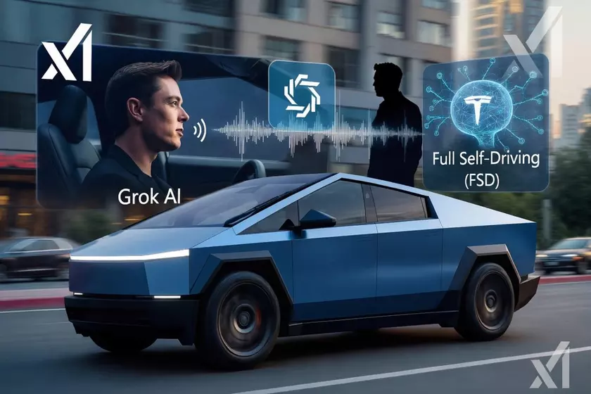 Интерфейс Grok в Tesla