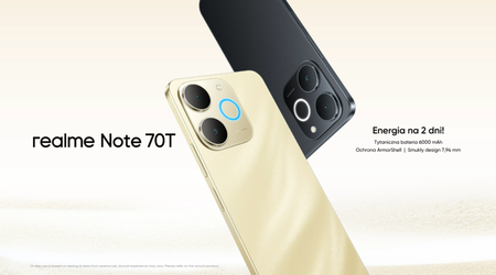 Realme випустила в Європі Note 70T з 7000 мАг батареєю і сертифікацією MIL-STD-810H