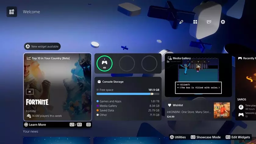 Новый виджет PlayStation 5: что предложит Sony?