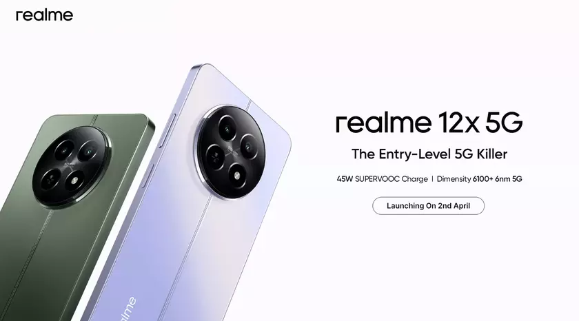 Официально: realme 12x 5G дебютирует за пределами Китая 2 апреля