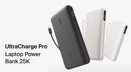 Belkin UltraCharge Pro 25K: мобільний акумулятор з вбудованим кабелем та підтримкою Power Delivery 3.1