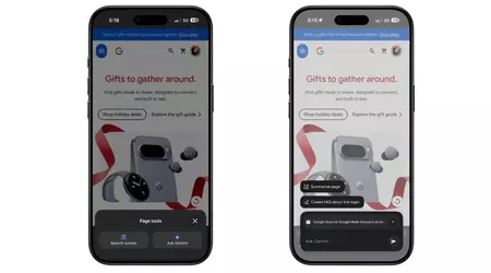 Тепер і на iOS доступний виклик ІІ-помічника Gemini в браузері Chrome