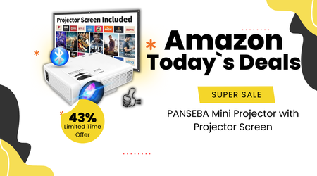 PANSEBA Mini Projector with Screen – Over $40 Off at Amazon!