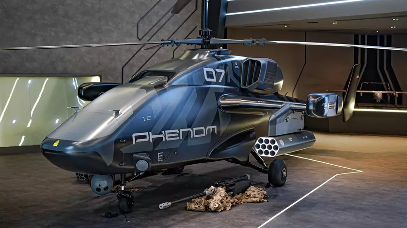Представлен Phenom – беспилотный вертолёт с 12,7-мм пулемётом и ракетами Hydra 70