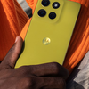 Moto G86 Power design in Green Apiary colour