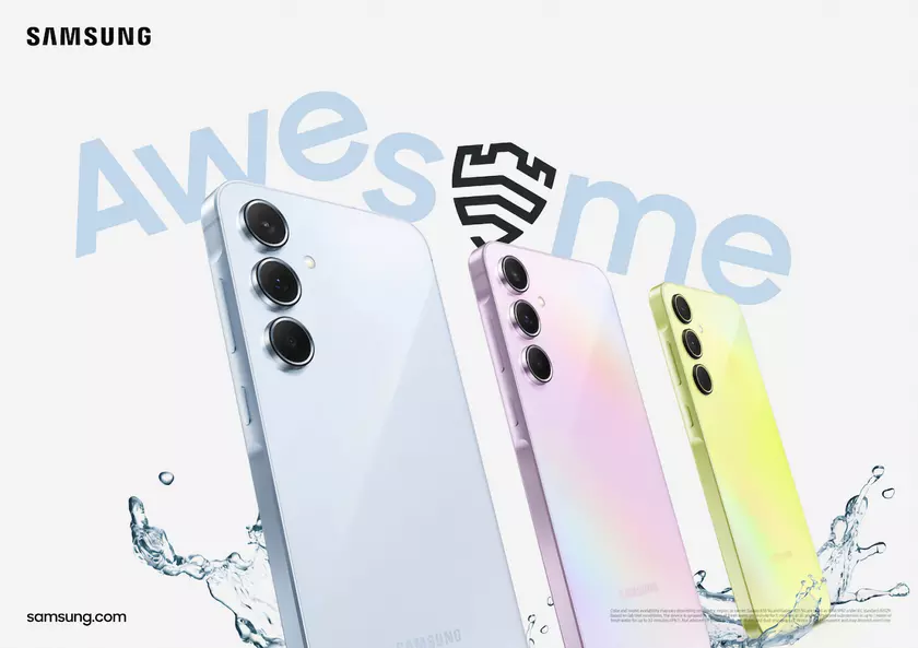 Samsung Galaxy A35: AMOLED-дисплей на 120 Гц, чип Exynos 1380, защита IP67 и камера на 50 МП по цене от 379 евро