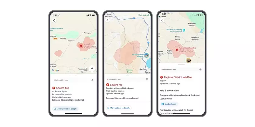 Google Maps и Search расширяют функцию мониторинга лесных пожаров на 15 новых стран Европы и Африки