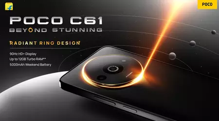 POCO C61: дисплей на 90 Гц, чип MediaTek Helio G36 і подвійна камера за ціною від $89