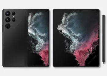 Samsung Galaxy Z Fold 4 shown in concept renders with S22 Ultra design