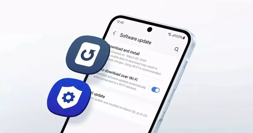 Смартфон Samsung Galaxy S23 FE на столе