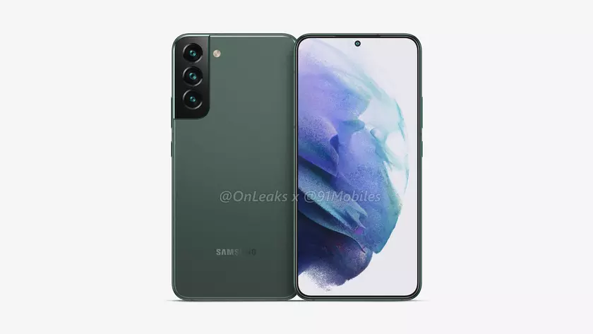 Samsung Galaxy S22+ показали на рендерах: дизайн Galaxy S21, тройная камера и «дырявый» дисплей