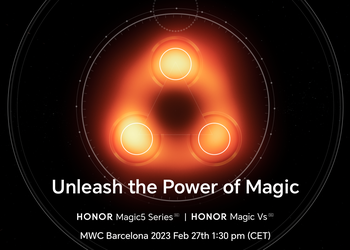 It's official: Honor will show the Magic 5 series and the Magic Vs foldable smartphone at MWC 2023 on 27 February