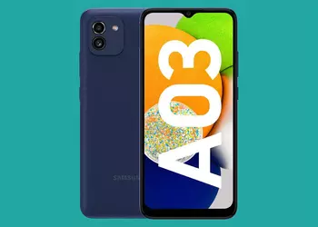Following the Galaxy F12: Samsung started updating the budget smartphone Galaxy A03 to Android 13 (One UI Core 5.0)