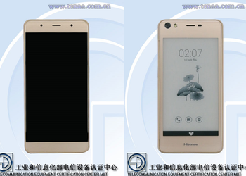 В TENAA заметили смартфон Hisense A2 с экранами AMOLED и E-Ink