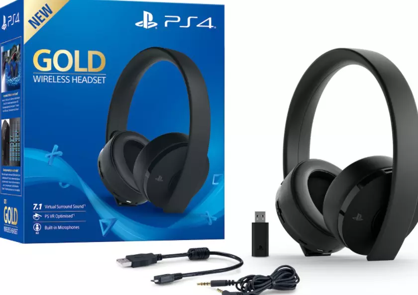 Sony показала «золотые» наушники для PlayStation 4