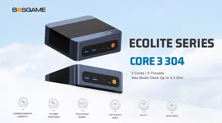 Bosgame E6 ECO: компактна коробка з Intel Core 3 304 та Wi-Fi 7 за $380