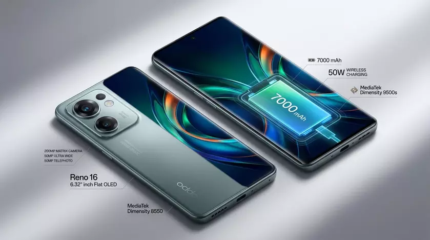 Смартфоны новой линейки Oppo Reno 16