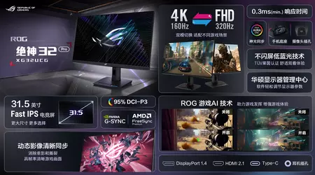 Asus unveils ROG Strix XG32UCG and XG248Q5G-P monitors with up to 610Hz and FreeSync and G-Sync support