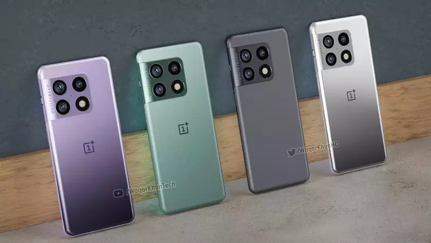 OnePlus 10 Pro показали концепт-рендерах: необычная камера в стиле Galaxy S21, логотип Hasselblad и четыре цвета