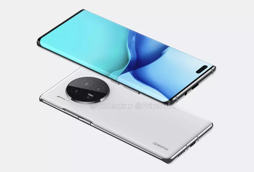 Качественные рендеры Huawei Mate 40 Pro: экран-водопад и гигантская квадро-камера с перископическим модулем 