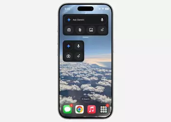 На iPhone появились новые виджеты Gemini - с микрофоном, камерой и Live-режимом