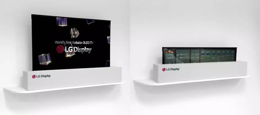LG представила первый в мире телевизор, который можно свернуть в трубочку