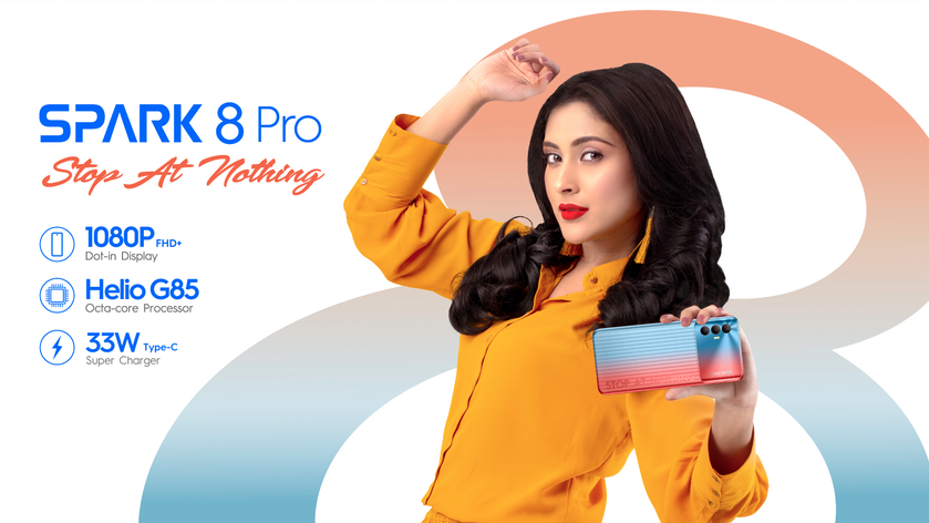 Tecno Spark 8 Pro: бюджетник с тройной камерой на 48 МП, чипом MediaTek Helio G85 и быстрой зарядкой на 33 Вт дешевле $200