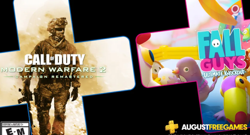 PlayStation Plus в августе: Sony раздаст ремастер Modern Warfare 2 и Fall Guys Ultimate Knockout для PlayStation 4