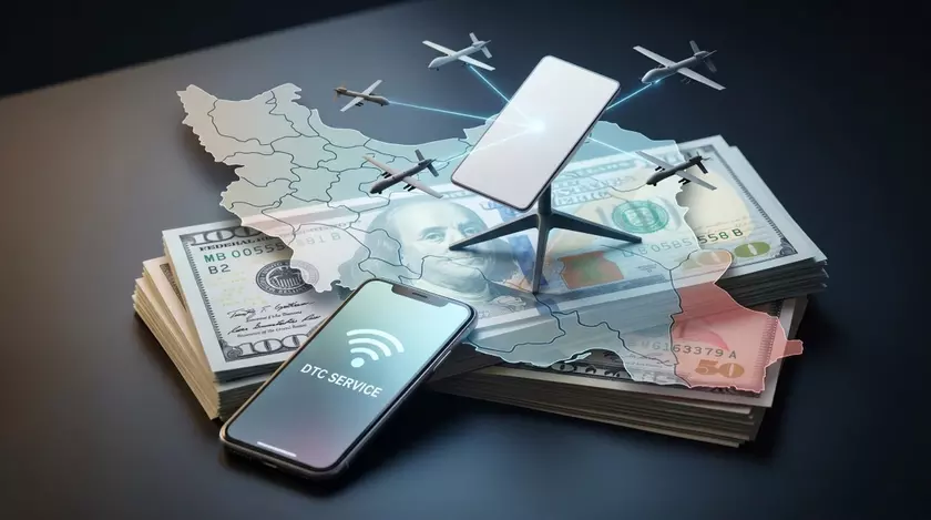 Спутник Starlink на орбите Земли