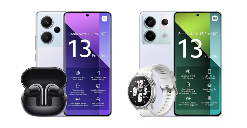 Серии смартфонов Redmi Note 13 будет продаваться в Европе в комплекте с Xiaomi Buds 4 Pro, Xiaomi Watch S1 Active и Xiaomi Smart Band 8