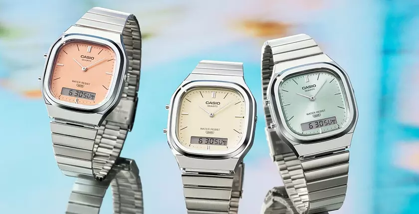 Обновленный винтаж: Casio выпустила серию классических часов AQ-240E — теперь без острых углов и в новых пастельных тонах