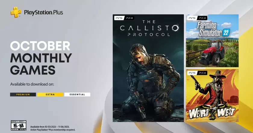 Неплохая раздача: подписчики PlayStation Plus в октябре получат The Calisto Protocol, Farming Simulator 2022 и Weird West