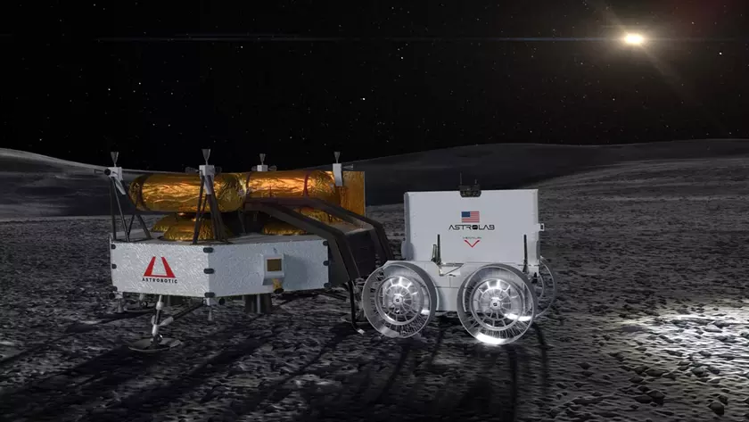 Луноход Astrolab FLIP на поверхности Луны