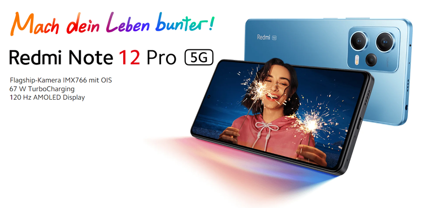 Redmi Note 12 Pro 5G с Dimensity 1080 и 50-МП камерой с оптической стабилизацией поступил в продажу в Европе по цене от €400